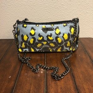 Betsy Johnson Yellow & Blue Cheetah Crossbody NWOT